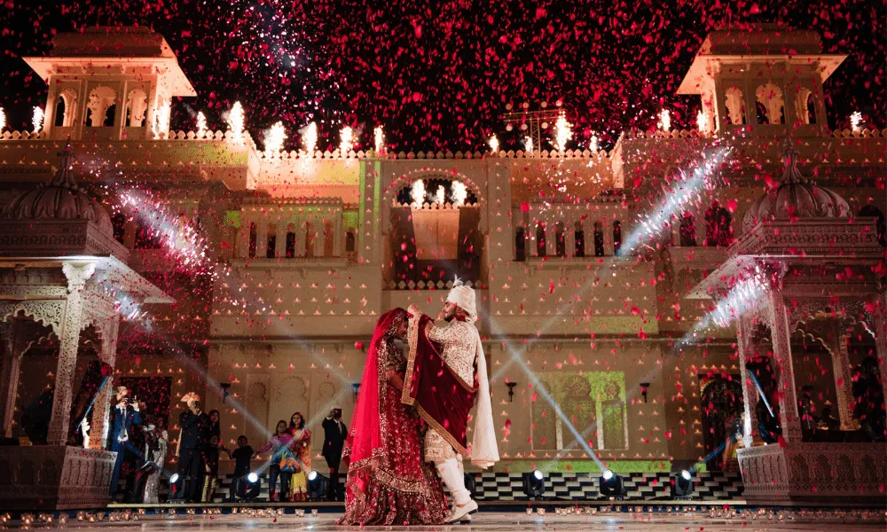 Wedding dinner setup